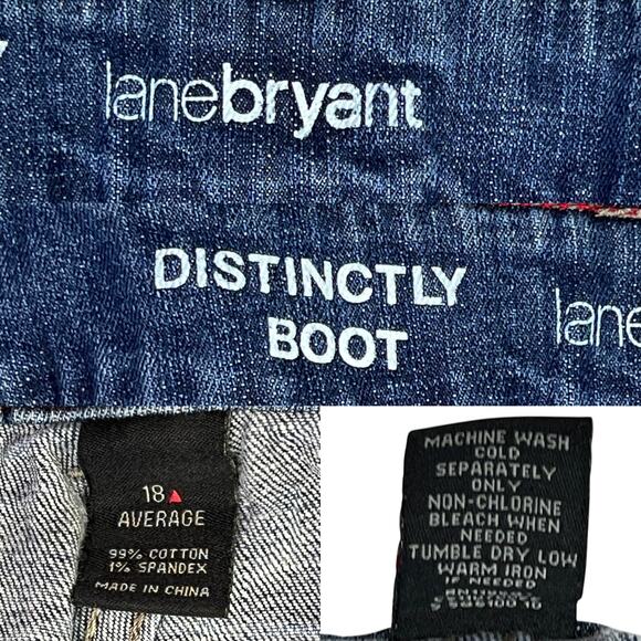 Lane Bryant Distinctly Boot Cut-Right Fit Technology-Red Triangle - 18 Average 1 - Picture 11 of 15